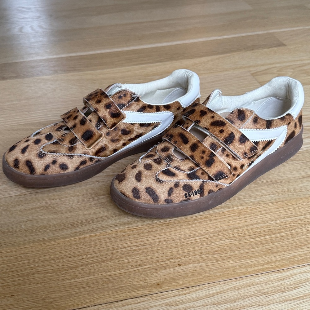 Sam Edelman Leopard Print Calf Hair Sneakers